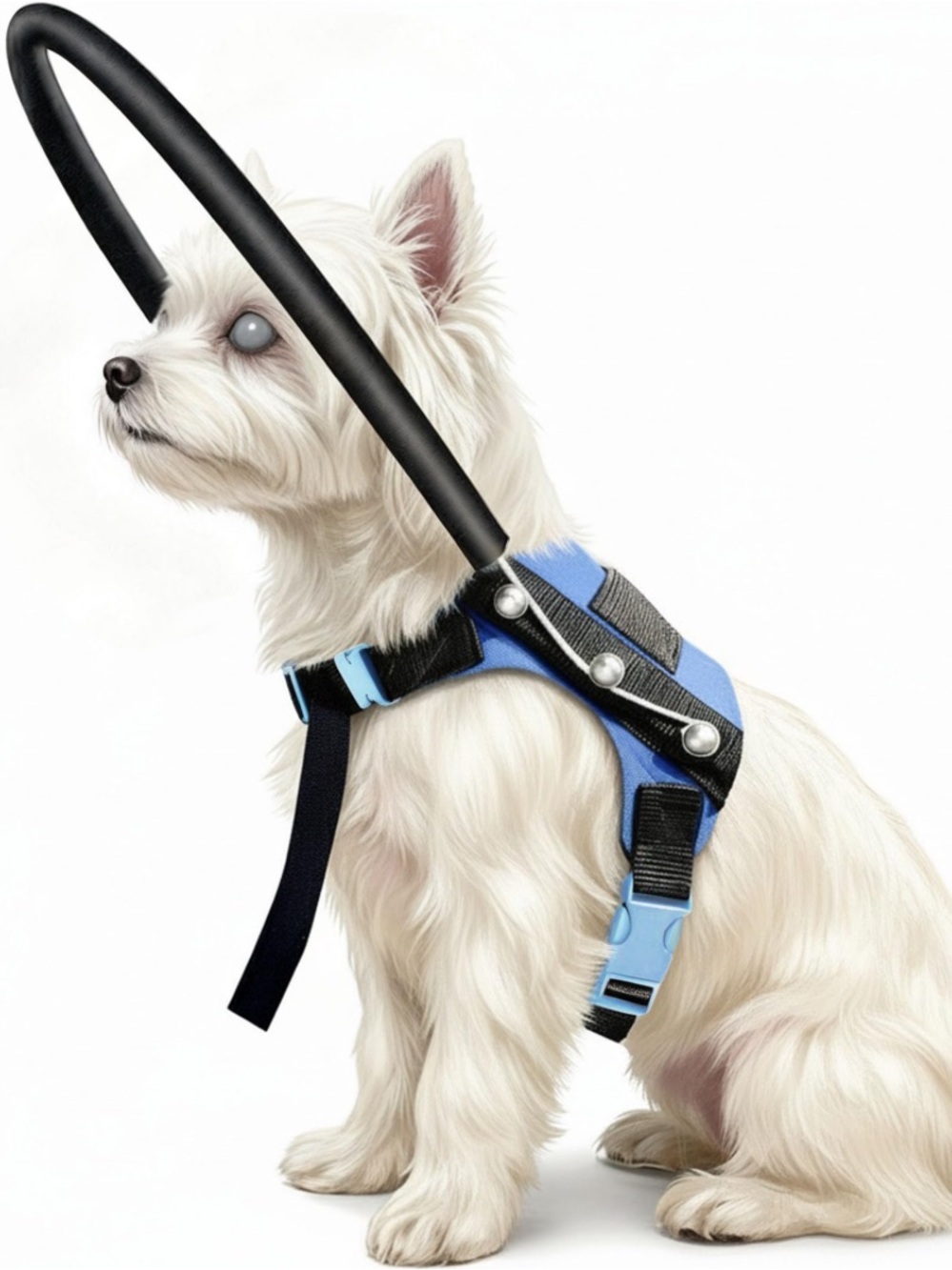 Anti-Collision Halo Harness for Blind Dogs